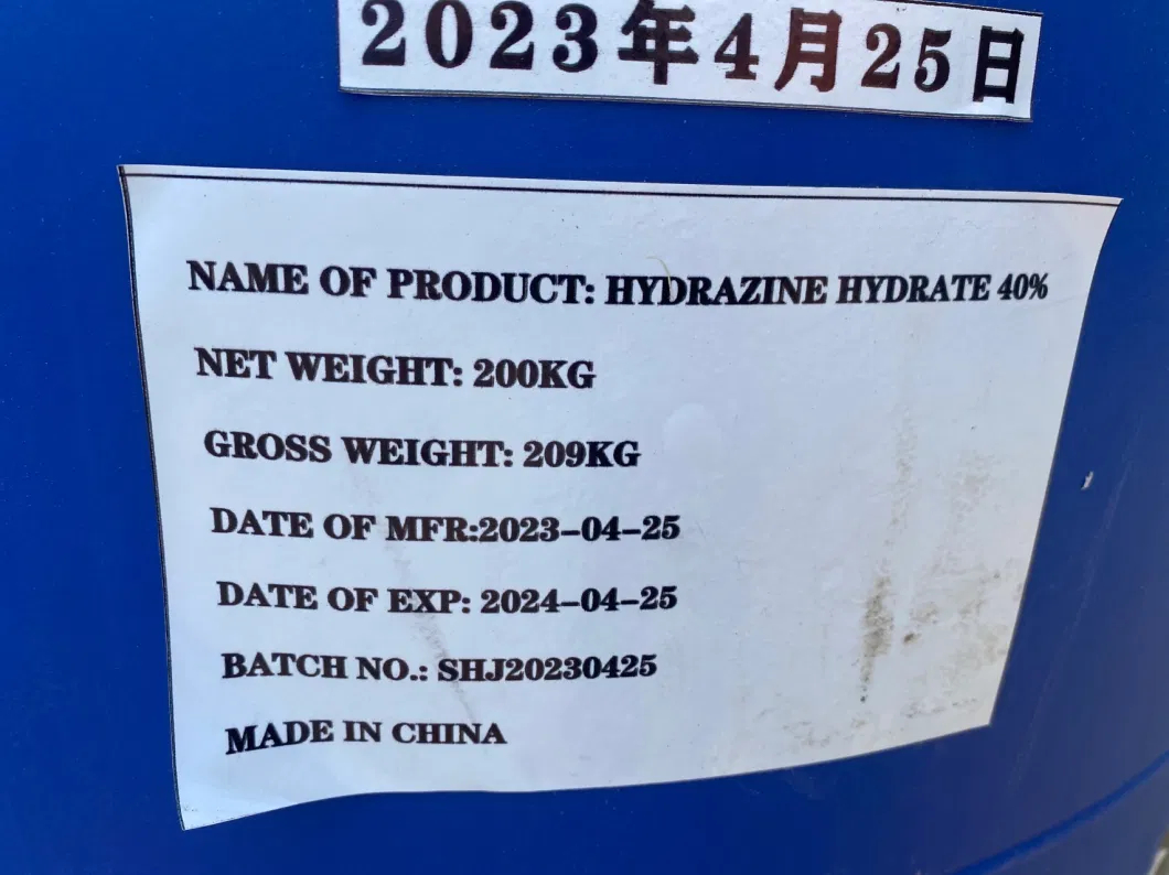 Sinobio Fabriklieferung Hydrazinhydrat 40 % 55 % 64 % 80 % 100 % CAS 10217-52-04